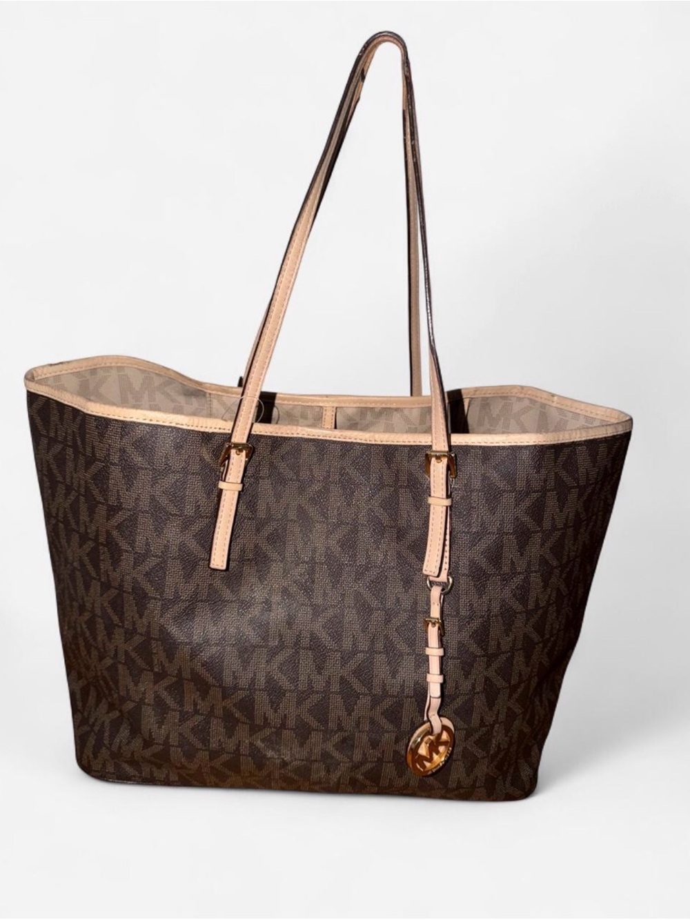 Michael Kors Signature Brown Leather Tote Bag